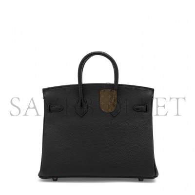 HERMÈS MASTER BIRKIN 30 MATTE CROCODILE AND TOGO LEATHER BLACK BAG GOLD BUCKLE H076235CK29 (30*22*16cm)